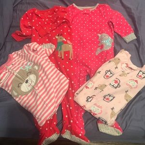 Carters fleece footed pajamas bundle - size 18month